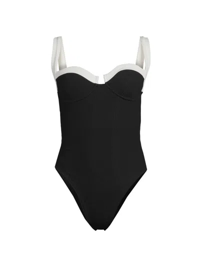 Patbo Women's Merian Knit One-piece Swimsuit In Black
