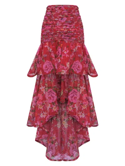 Patbo Women's Peony Floral Body-con Midi-skirt In Multi