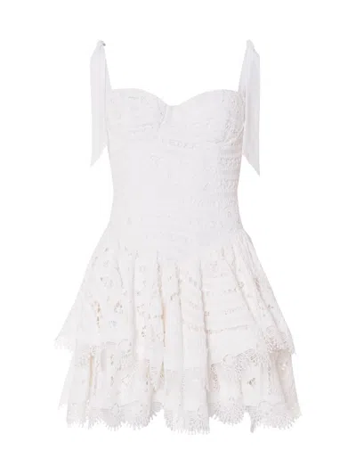 Patbo Women's Rythmic Lace Minidress In White
