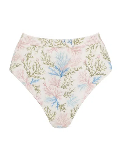 Patbo Women's Seaweed High Waist Bikini Bottom In Multi