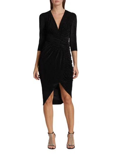 Patbo Women's Shimmer Velvet Cocktail Dress In Black