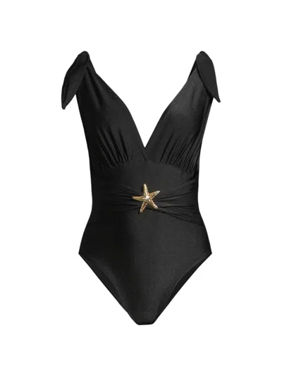 Patbo Women's Starfish Plunge One-piece Swimsuit In Black