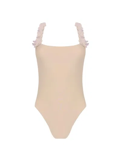 Patbo Women's Sunstone Floral Appliqué One-piece Swimsuit In White