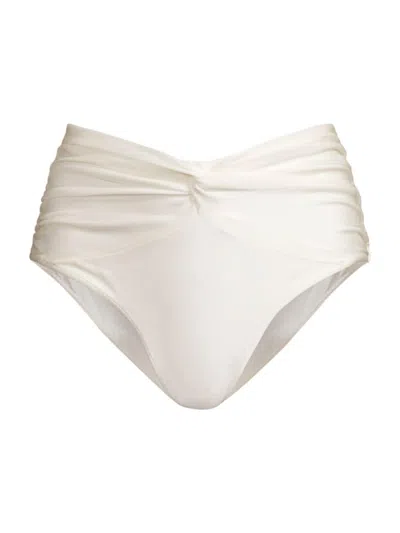 Patbo Women's V-shape Bikini Bottom In White