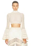 Patbo Cropped Top In Wheat