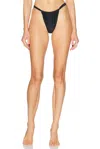 Patbo Metallic Jacquard Bikini Bottom In Black