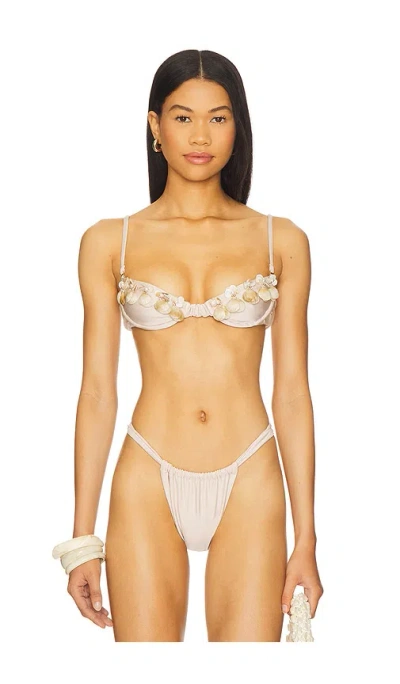 Patbo X Camila Coelho Bikini Top In Beige