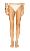 Patbo X Camila Coelho Jersey Sands Braided String Bikini Bottom In Off White