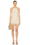 Patbo Camila Coelho Mesh Mini Dress Off White In Off White