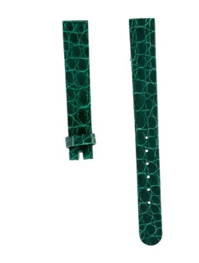 Pre-owned Patek Philippe 12mm Watch Strap. In Green