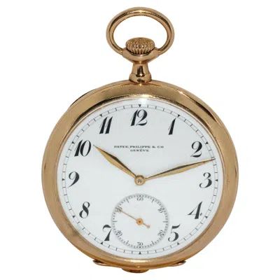Pre-owned Patek Philippe 14 Karat Gold Pocket Watch, Sold By W. Lennartz-michels In Multi