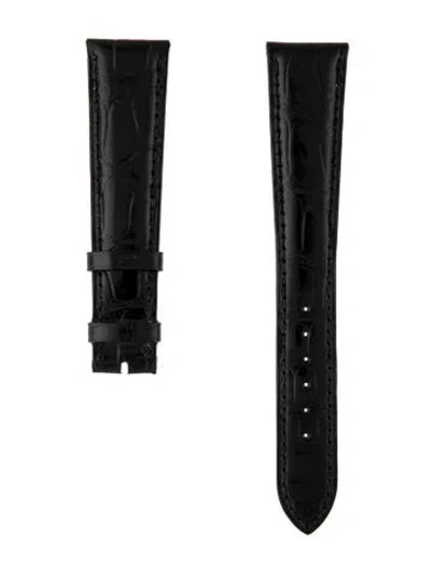 Pre-owned Patek Philippe 18mm Watch Strap. In Black