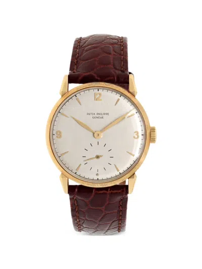 Pre-owned Patek Philippe 1954 Calatrava 35mm Watch In Gold