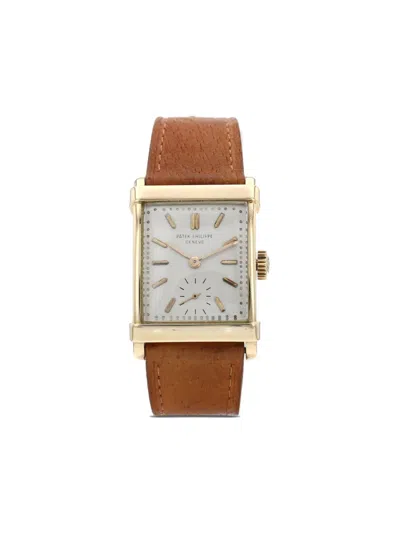 Pre-owned Patek Philippe 1955  Rectangular 26.5mm In White