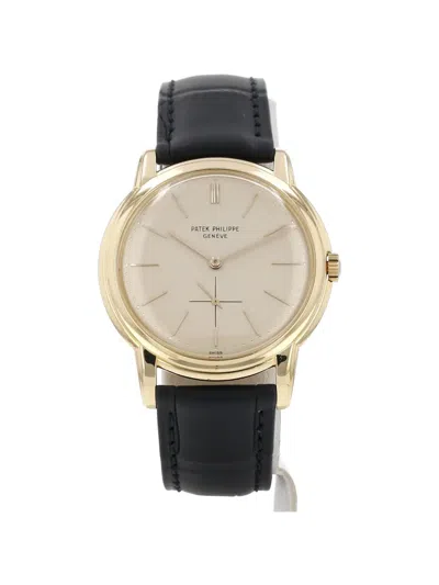 Patek Philippe 1960s Calatrava 35mm Watch In Black