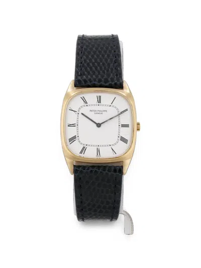 Pre-owned Patek Philippe 1960s Golden Ellipse Cushion-shaped 28mm Watch In White