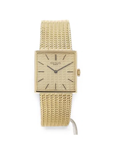 Pre-owned Patek Philippe 1960s Gondolo Square Watch In Gold
