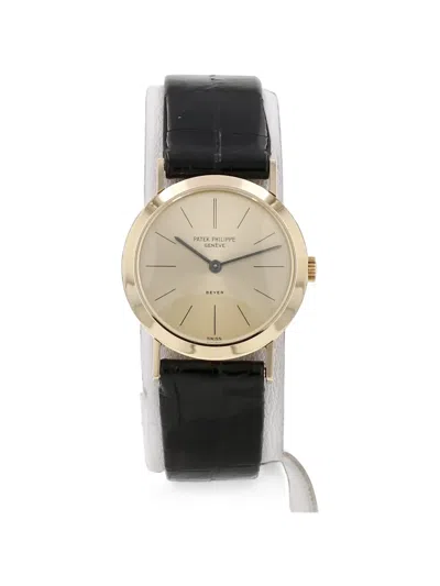 Pre-owned Patek Philippe 1977 Calatrava 25mm Watch In Gold