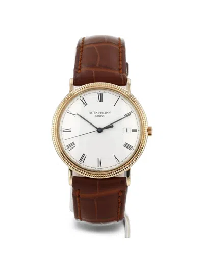 Pre-owned Patek Philippe 1980 Calatrava 33mm Watch In White
