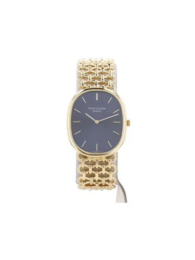 Pre-owned Patek Philippe 1980 Ellipse 27mm In Blue