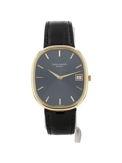 Pre-owned Patek Philippe 1980s Ellipse 38mm Watch In Blue