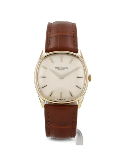 Pre-owned Patek Philippe 1980s Golden Ellipse Cushion 33mm Watch In Neutrals