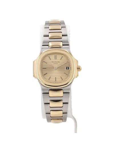 Pre-owned Patek Philippe 1980s Nautilus Cushion Case 27mm Watch In Gold