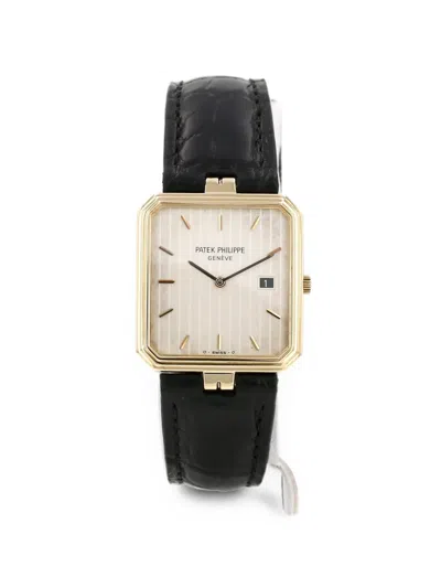 Pre-owned Patek Philippe 1980s Octagonal-shape 28mm Watch In Neutrals