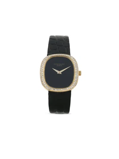 Pre-owned Patek Philippe 1980s  Ellipse Lady 26mm In Black