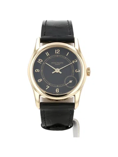 Pre-owned Patek Philippe 1990 Calatrava 33mm Watch In Black