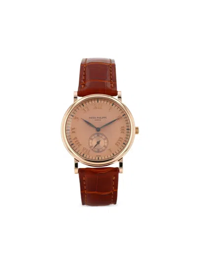 Pre-owned Patek Philippe 1990  Calatrava 33mm In Brown