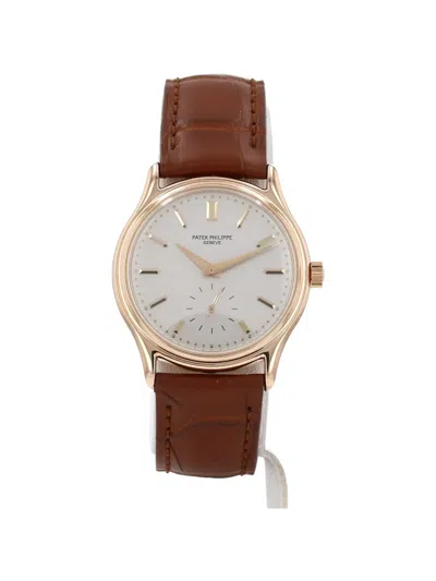 Patek Philippe 1990s Calatrava 32mm Watch In Brown