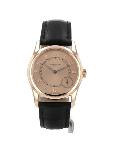 Pre-owned Patek Philippe 1990s Calatrava 33mm Watch In Pink
