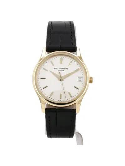 Pre-owned Patek Philippe 1990s Calatrava 36mm Watch In White
