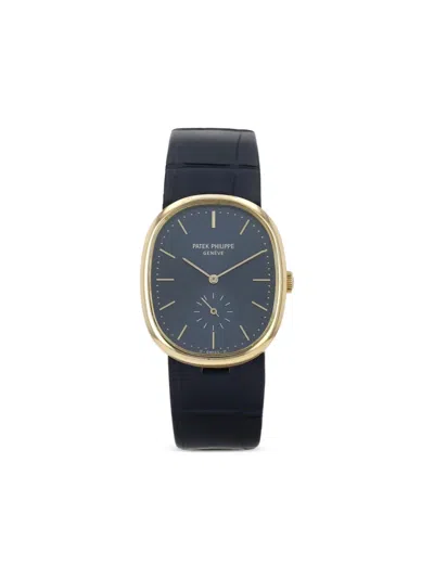 Pre-owned Patek Philippe 1992 Ellipse 32mm In Blue