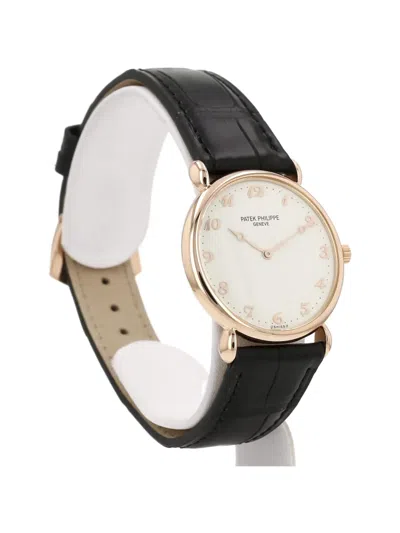 Pre-owned Patek Philippe 1995s Calatrava Canned Crown 32mm Watch In White