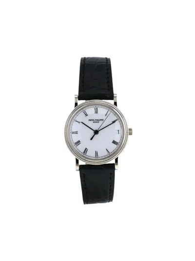 Pre-owned Patek Philippe 2000  Calatrava Clous De Paris 33mm In White