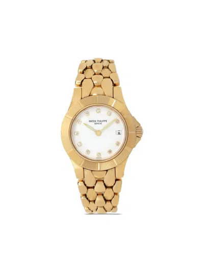 Pre-owned Patek Philippe 2000s  Neptune 26.5mm In White