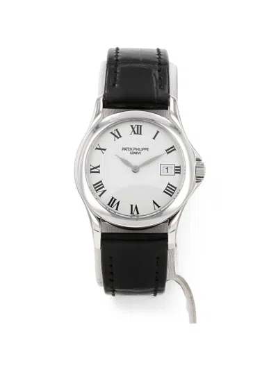 Pre-owned Patek Philippe 2001 Calatrava 28mm Watch In White
