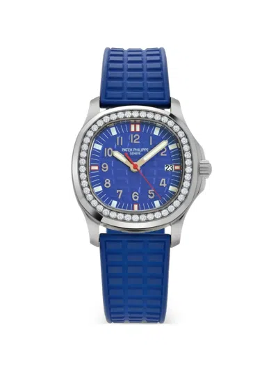 Pre-owned Patek Philippe 2009 Aquanaut Luce 5067a-014 35.6mm Watch In Blue
