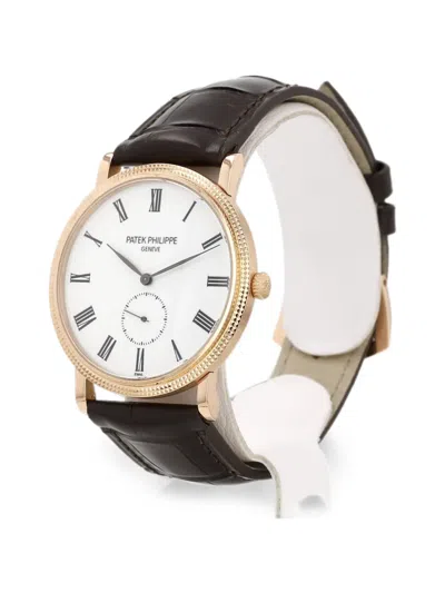 Pre-owned Patek Philippe 2013 Calatrava 36mm Watch In White