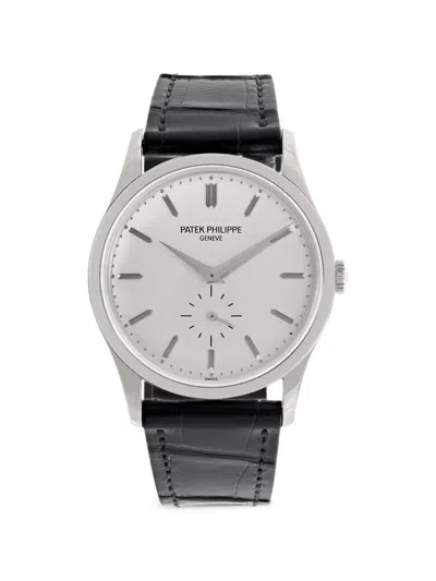 Pre-owned Patek Philippe 2014 Calatrava 37mm Watch In Silver