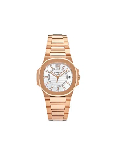 Pre-owned Patek Philippe 2014  Nautilus 33mm In White