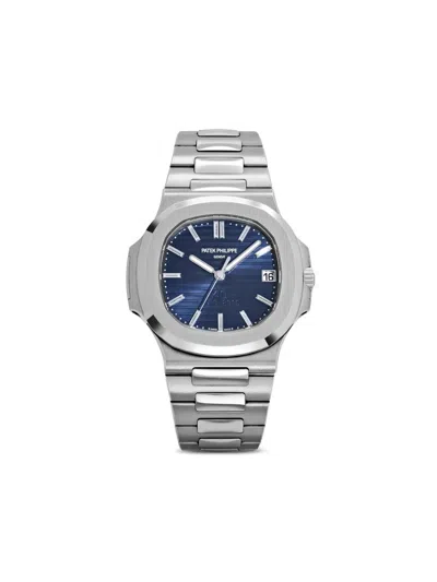 Pre-owned Patek Philippe 2017 Nautilus 40th Anniversary Limited Edition 40mm In Blue