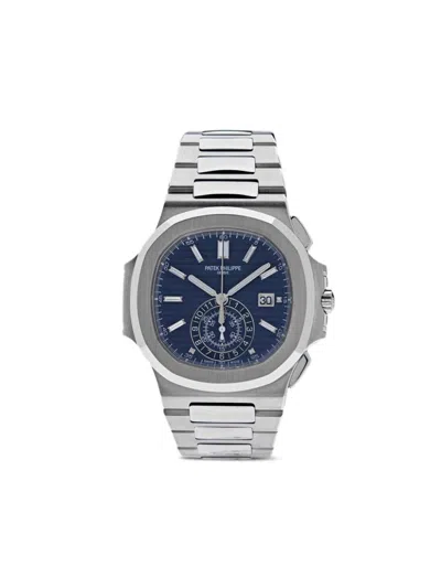 Pre-owned Patek Philippe 2018  Nautilus '40th Anniversary' 40.5mm In Blue