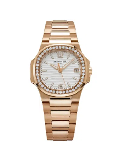 Pre-owned Patek Philippe 2019 Nautilus 7010/1r-011 32mm Watch In Silver