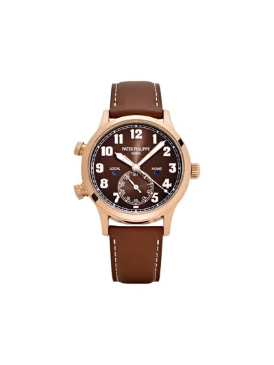 Pre-owned Patek Philippe 2020 Calatrava Pilot Travel Time 40mm In Brown