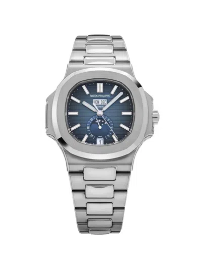 Pre-owned Patek Philippe 2022 Nautilus 5726/1a-014 Annual Calendar 40mm Watch In Blue