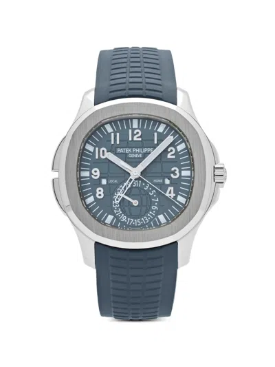 Pre-owned Patek Philippe 2025 Aquanaut 5164g-001 'travel Time' 41mm Watch In Blue
