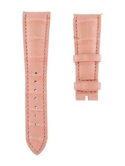 Pre-owned Patek Philippe 21mm X 16mm Alligator Watch Strap In Pink